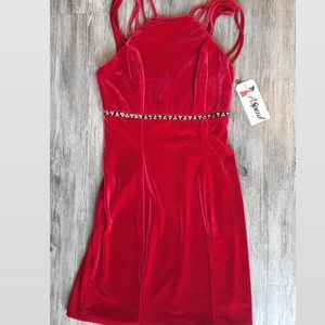 Stunning Velvet Red Evening Dress by Aspeed